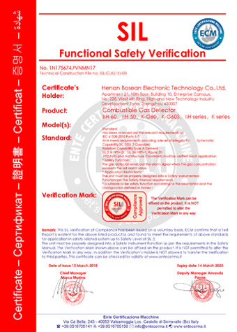 SIL Certificate